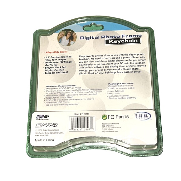 NEW Digital Photo Frame Keychain 1.5" Display - Picture 4 of 4